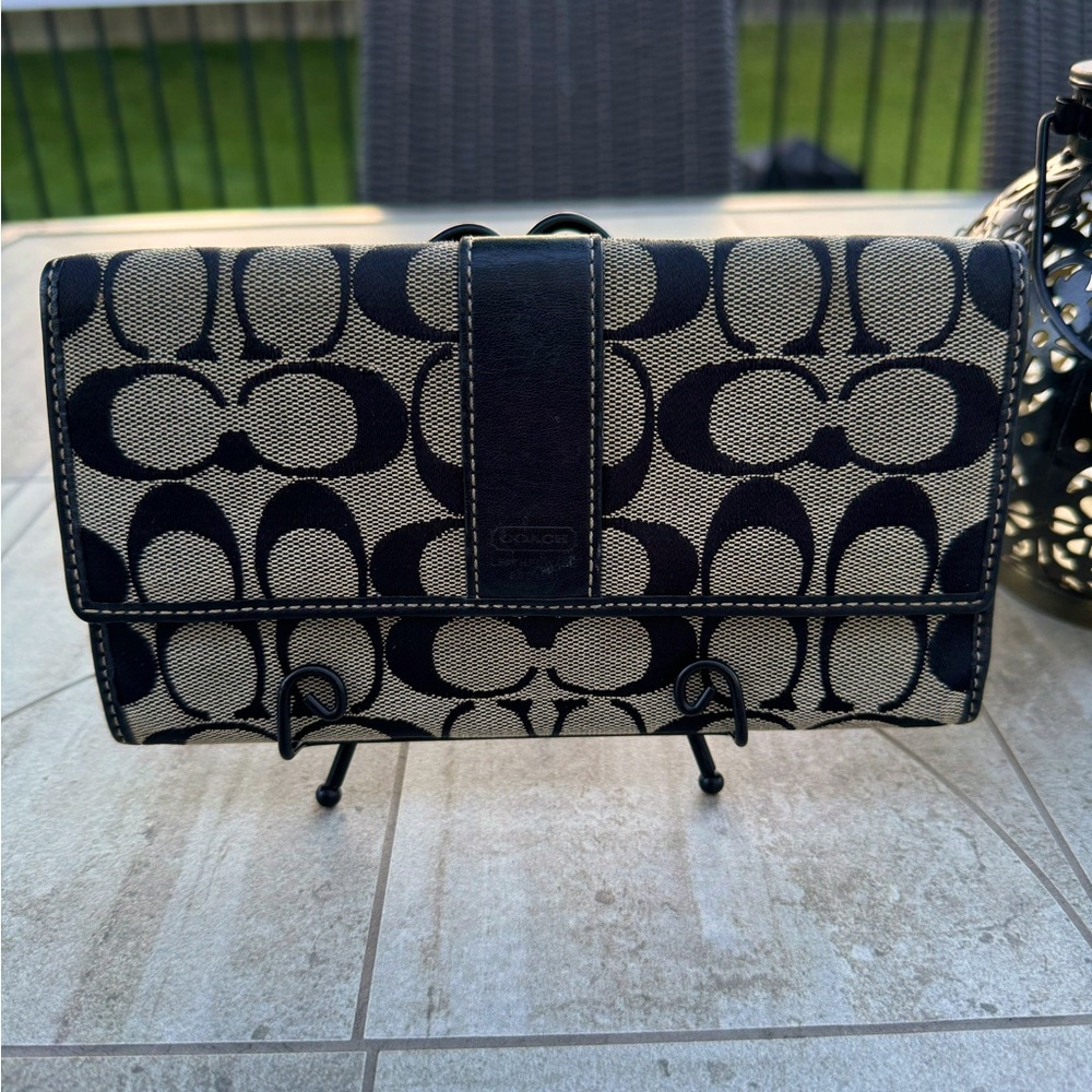 Coach Signature Tri-fold Wallet
